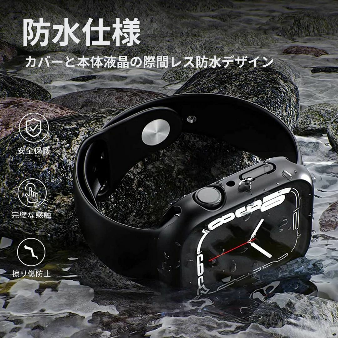 【色: ブラック】ANYOI 対応 Apple Watch ケース 40mm 防 スマホ/家電/カメラのスマホアクセサリー(その他)の商品写真