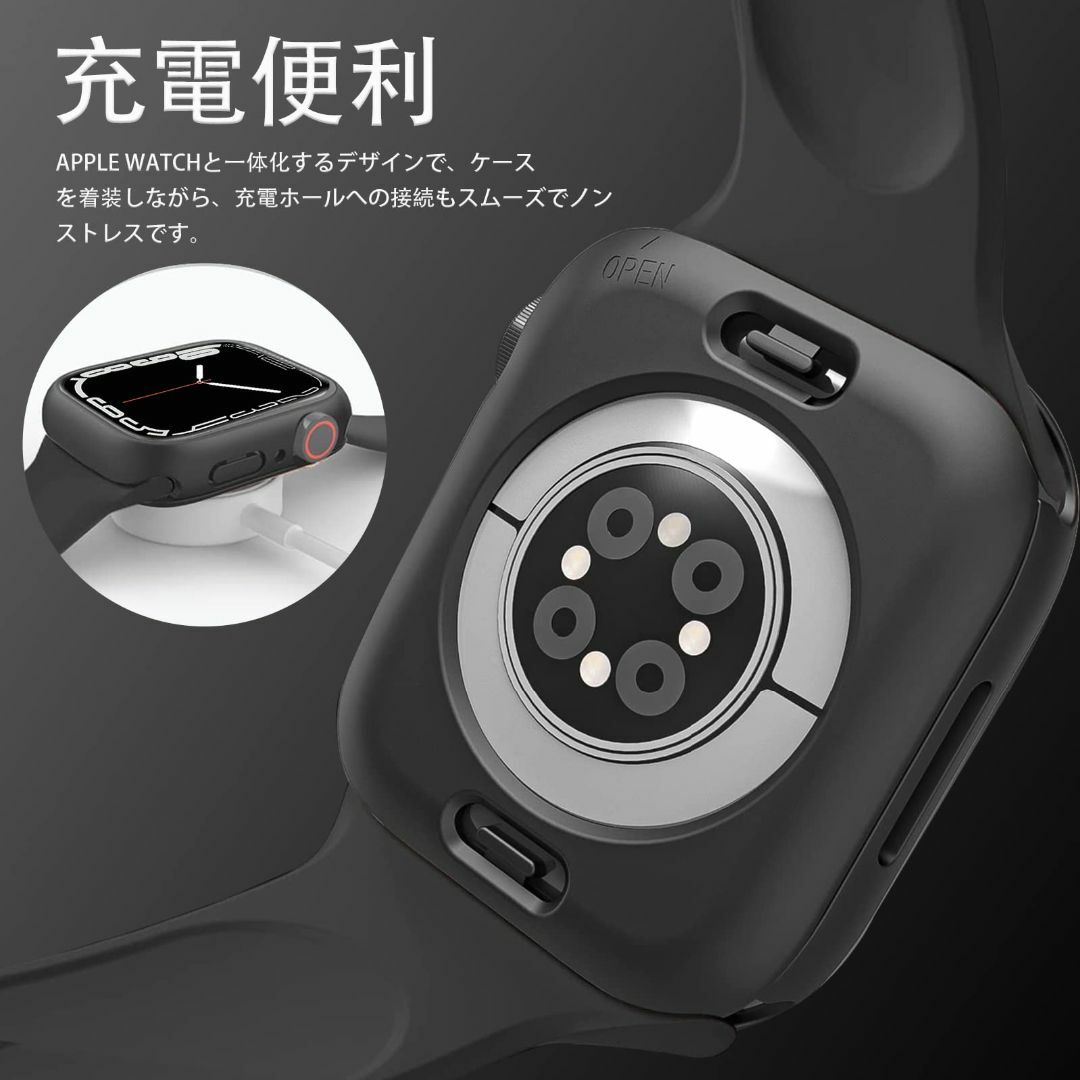 【色: ブラック】ANYOI 対応 Apple Watch ケース 40mm 防 スマホ/家電/カメラのスマホアクセサリー(その他)の商品写真