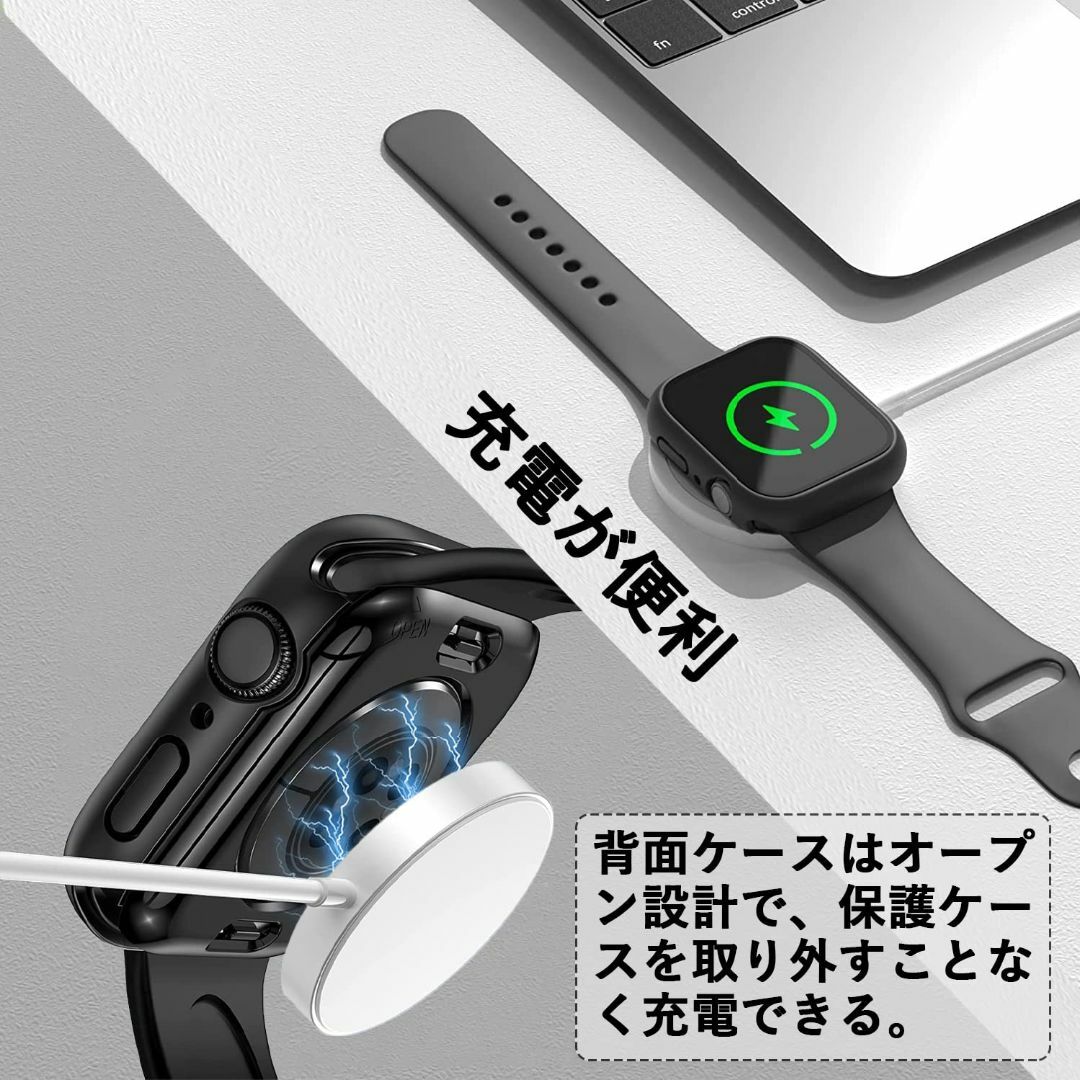 【色: ブラック】[Sunhel] コンパチブル Apple Watch アップ スマホ/家電/カメラのスマホアクセサリー(その他)の商品写真