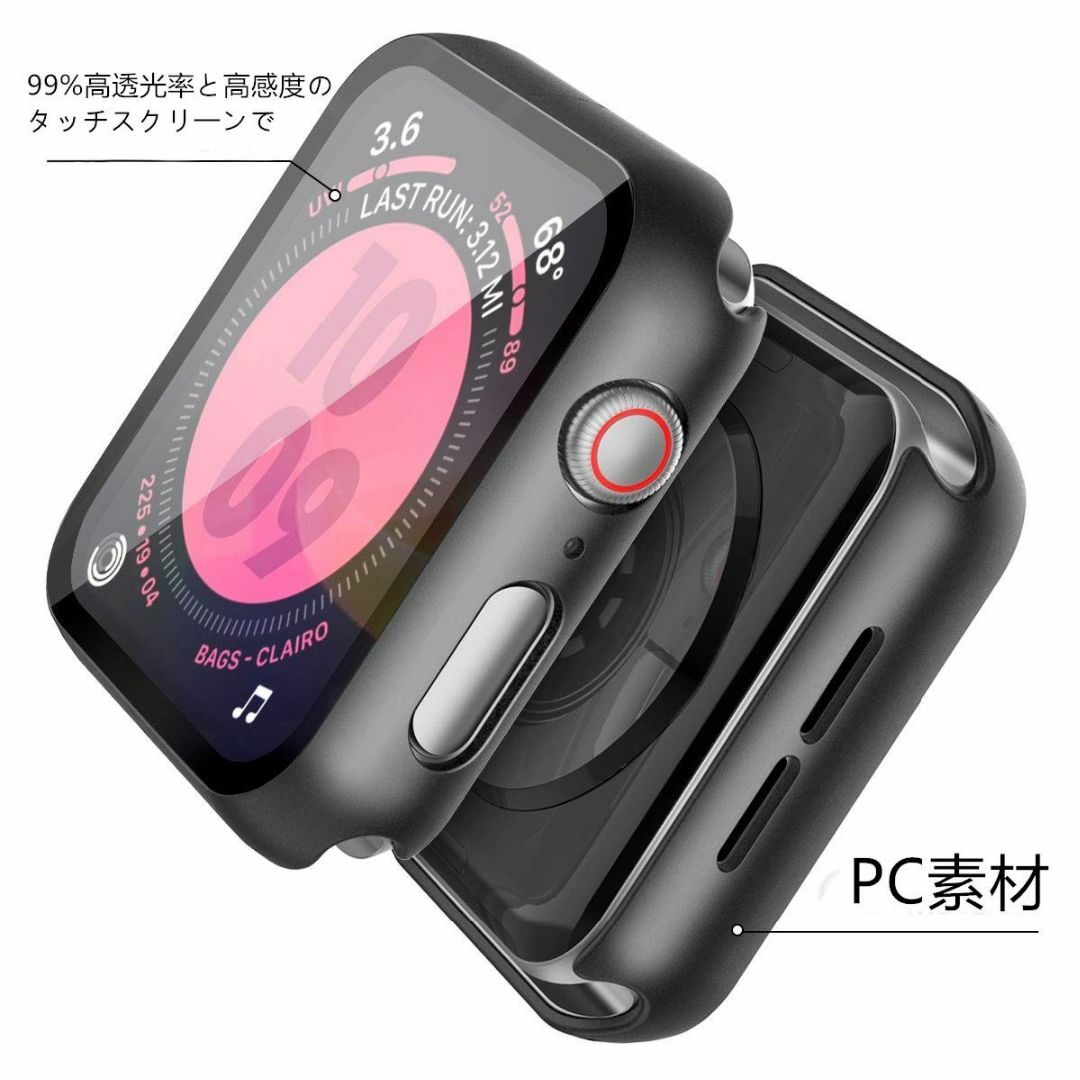 【色: ブラック】ULOE 対応 Apple Watch Series 6 /  スマホ/家電/カメラのスマホアクセサリー(その他)の商品写真