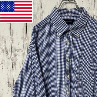 アレキサンダージュリアン USA古着 ビックサイズ 長袖チェックシャツ 2XL