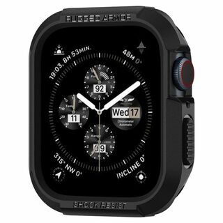【色: ブラック】Spigen Apple Watch ケース 45mm | 4(その他)