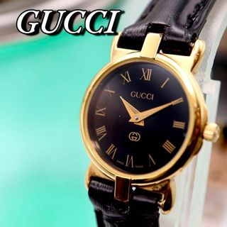 グッチ(Gucci)の良品！GUCCI ローマン ラウンド ゴールド レディース腕時計 610(腕時計)