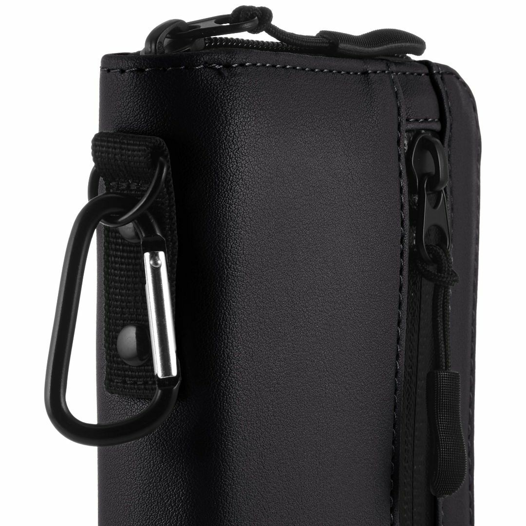 【色:ブラック】[ムマルジュ] 止水ファスナー合皮ラウンド長財布 CMK-057 レディースのバッグ(その他)の商品写真