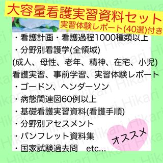 ☆大好評☆看護学生向け‼︎大容量看護実習資料セット&実習体験レポート40選付き(健康/医学)