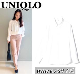 ユニクロ(UNIQLO)のUNIQLO ユニクロ  レーヨンブラウス（長袖）(シャツ/ブラウス(長袖/七分))