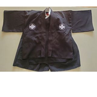 【中古】グリードキッズ　はかま3点セット（S：80～90cm）(和服/着物)