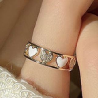 ❤️数量限定❤️リング アクセサリー ハート ホワイト フリーサイズ ギフト