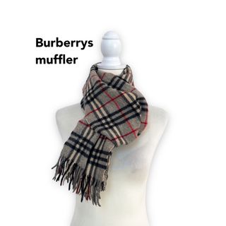 バーバリー(BURBERRY)のBurberrys バーバリーズ　マフラー　ストール　ノバチェック　ウール　灰色(マフラー/ショール)