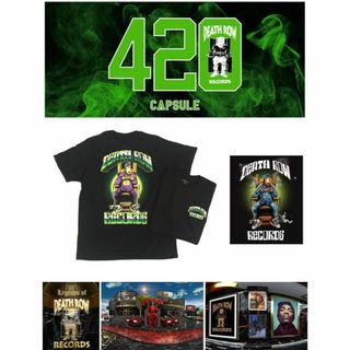 スヌープドッグ(Snoop Dogg)のクルックス＆キャッスル×420コレクション×デスロウ コラボレーションTシャXL(Tシャツ/カットソー(半袖/袖なし))