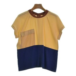 マルニ(Marni)のMARNI マルニ ブラウス 40(M位) ベージュx紺 【古着】【中古】(シャツ/ブラウス(長袖/七分))