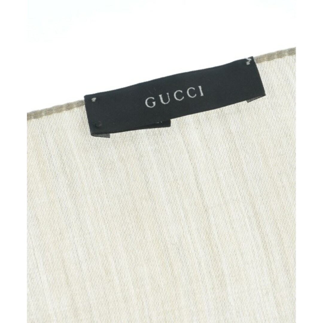 Gucci(グッチ)のGUCCI グッチ ストール - ベージュ(総柄) 【古着】【中古】 レディースのファッション小物(ストール/パシュミナ)の商品写真