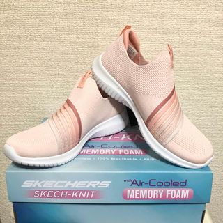 SKECHERS - ☆新品☆スケッチャーズ スニーカー スリッポン 24.5 スケッチニット ピンク