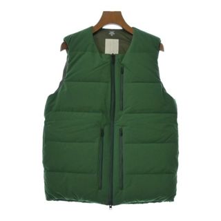 デサント(DESCENTE)のDESCENTE デサント ダウンジャケット/ダウンベスト S 緑 【古着】【中古】(ダウンジャケット)