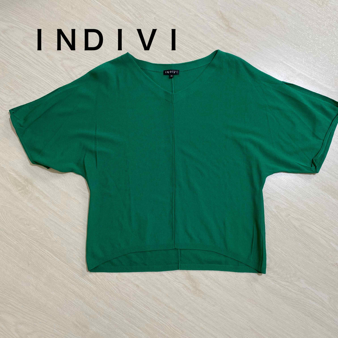 INDIVI(インディヴィ)の超美品❣️ＩＮＤＩＶＩ サマーニット 38サイズ レディースのトップス(ニット/セーター)の商品写真