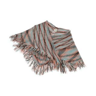 ミッソーニ(MISSONI)のMISSONI ミッソーニ ストール - オレンジx水色xこげ茶系 【古着】【中古】(ストール/パシュミナ)