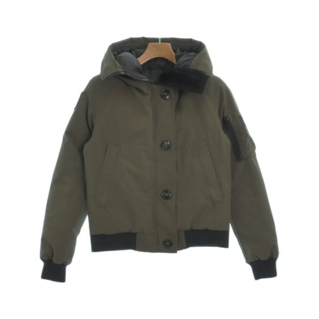 CANADA GOOSE(カナダグース)のCANADA GOOSE ダウンジャケット/ダウンベスト S カーキ 【古着】【中古】 レディースのジャケット/アウター(ダウンジャケット)の商品写真