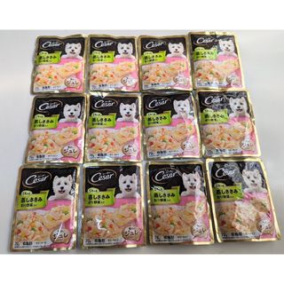 シーザー(CASAR)のシーザーパウチ ごろっと蒸しささみ 彩り野菜入り 70ｇ×12袋[ドッグフード(犬)