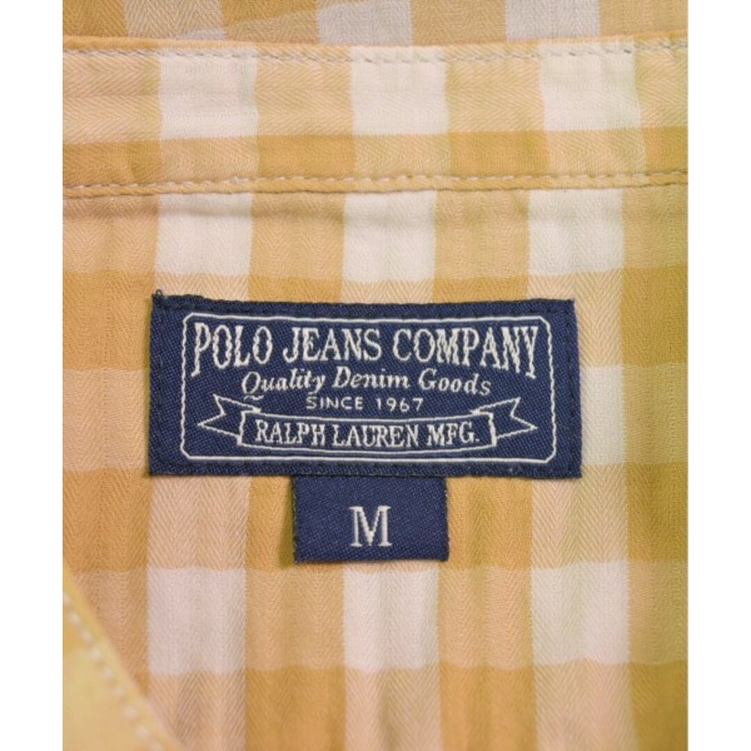 POLO JEANS CO. ポロジーンズ ブラウス M 黄x白(チェック) 【古着】【中古】 レディースのトップス(シャツ/ブラウス(長袖/七分))の商品写真