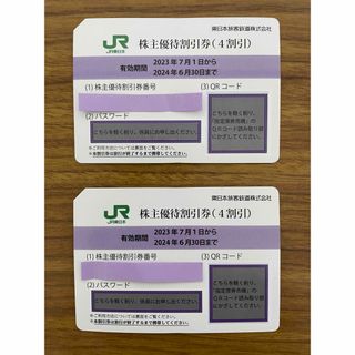 JR東日本 株主優待割引券　2枚(鉄道乗車券)