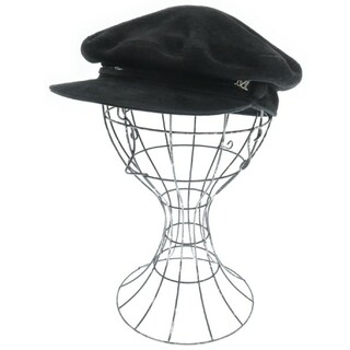 メゾンミッシェル(Maison Michel)のMAISON MICHEL メゾンミッシェル ハンチング・ベレー帽 M 黒 【古着】【中古】(ハンチング/ベレー帽)