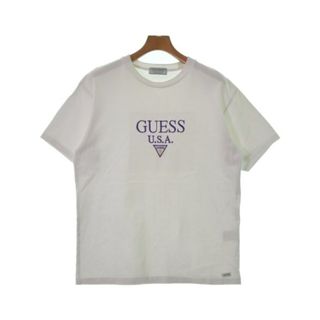 ゲス(GUESS)のGUESS ゲス Tシャツ・カットソー -(M位) 白 【古着】【中古】(Tシャツ/カットソー(半袖/袖なし))