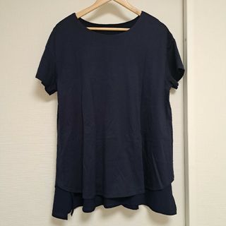 紺色　トップス　LLサイズ　Tシャツ(Tシャツ(半袖/袖なし))