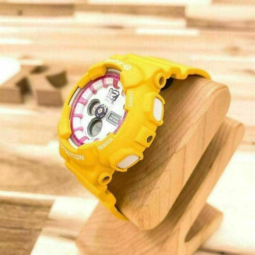 Baby-G(ベビージー)の廃盤【カシオ】ベビージー 腕時計 ユニフォーム デザイン BA-120 黄×白 レディースのファッション小物(腕時計)の商品写真
