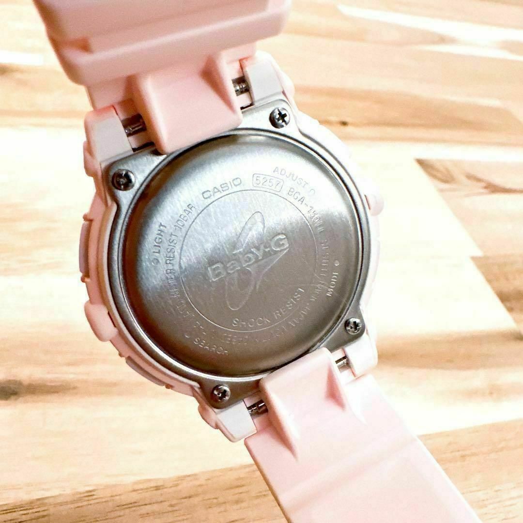 Baby-G(ベビージー)の電池交換済み【カシオ】三つ目ベビージー 腕時計 BGA-150EF ピンク×銀 レディースのファッション小物(腕時計)の商品写真