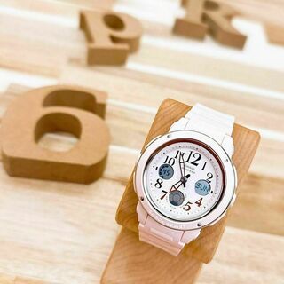 ベビージー(Baby-G)の電池交換済み【カシオ】三つ目ベビージー 腕時計 BGA-150EF ピンク×銀(腕時計)