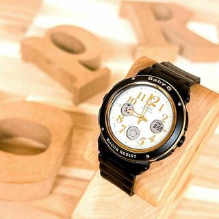 ベビージー(Baby-G)のオシャレ【カシオ】ベビージー 腕時計 BGA-151EF 黒×クリーム×ゴールド(腕時計)