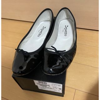 Repetto 黒パテントレザー38 エナメル