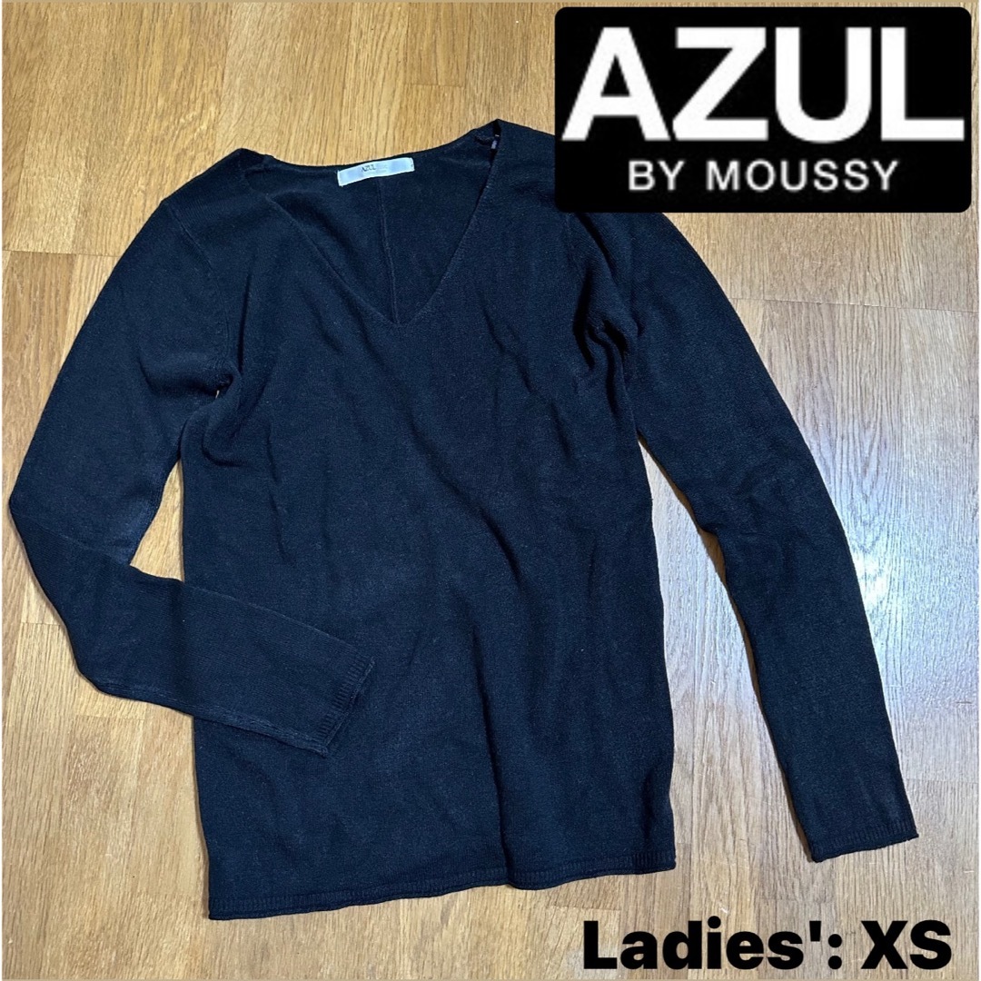 AZUL by moussy(アズールバイマウジー)の※プロフ必読【アズール】レディース 薄手 ニット カットソー XS レディースのトップス(ニット/セーター)の商品写真