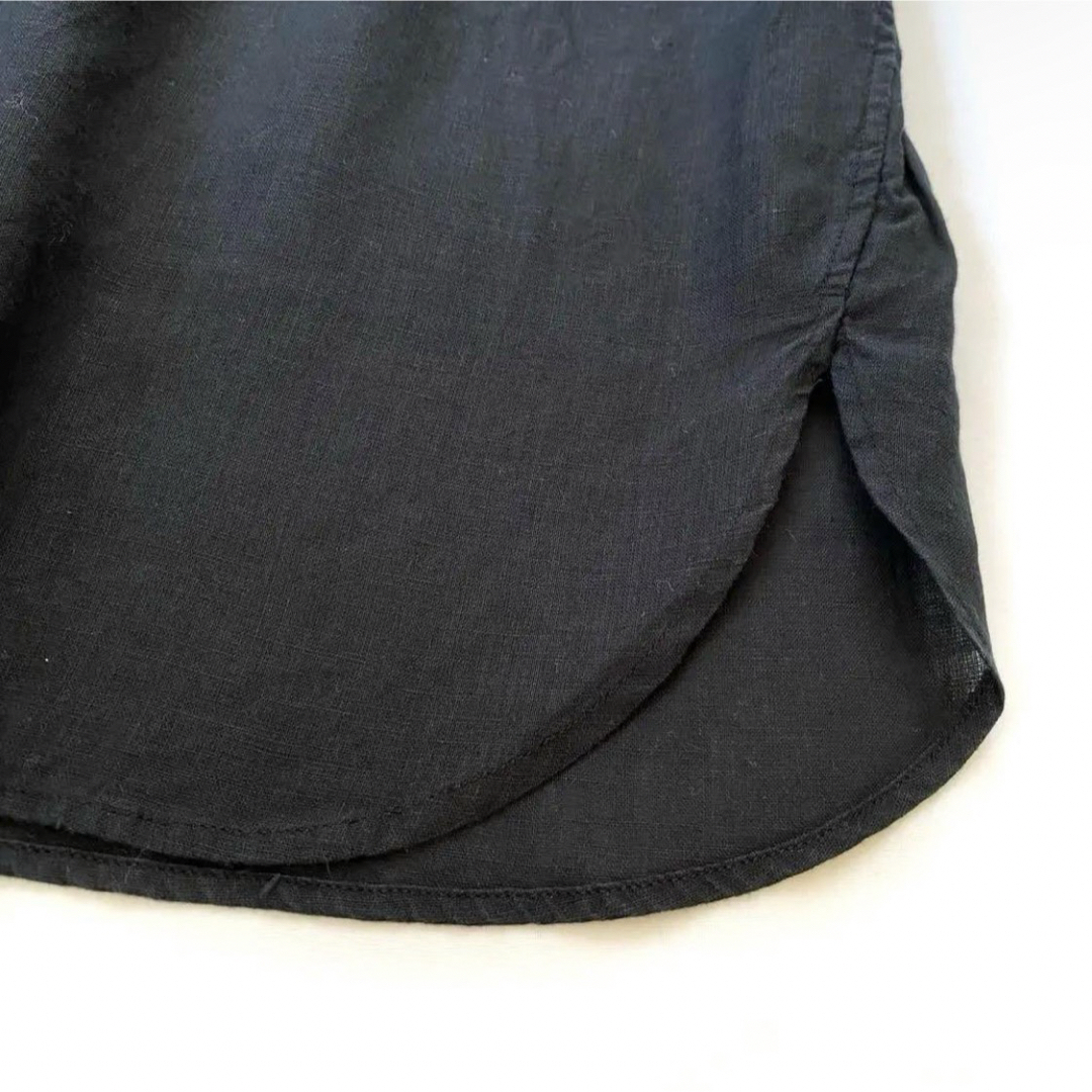 Plage(プラージュ)のPlage プラージュ リネンシャツ リネン フリーサイズ ブラック ゆったり レディースのトップス(シャツ/ブラウス(長袖/七分))の商品写真
