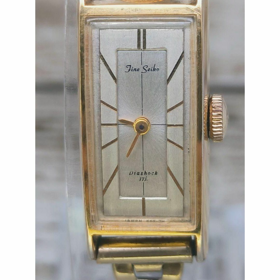 SEIKO(セイコー)の動作品　レア　FINE SEIKO　手巻き　腕時計　DIASHOCK　ゴールド レディースのファッション小物(腕時計)の商品写真