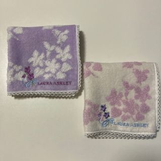 ローラアシュレイ(LAURA ASHLEY)のローラアシュレイ　2枚　ハンドタオル　タオルハンカチ　ギフト(ハンカチ)