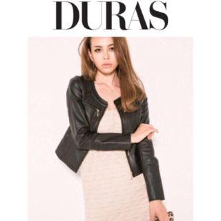 デュラス(DURAS)のDURAS＊ノーカラージャケット ブラック(ノーカラージャケット)