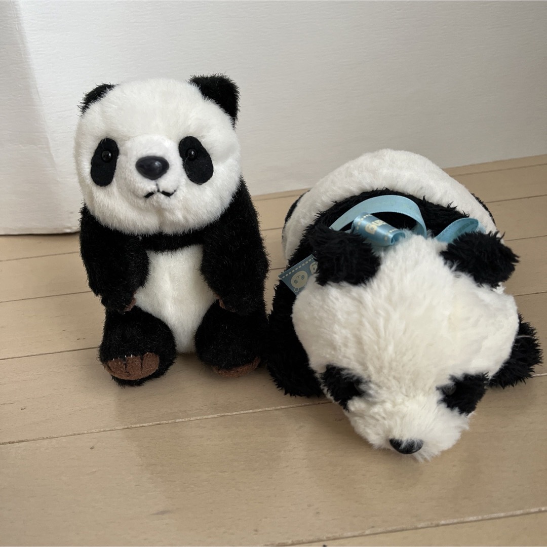 上野動物園 ぬいぐるみパンダ フクロウ ペンギン パペット セット エンタメ/ホビーのおもちゃ/ぬいぐるみ(ぬいぐるみ)の商品写真