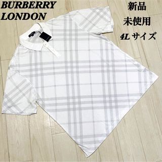 バーバリー(BURBERRY)の新品 未使用 BURBERRY LONDON ポロシャツ ノバチェック 4L(ポロシャツ)