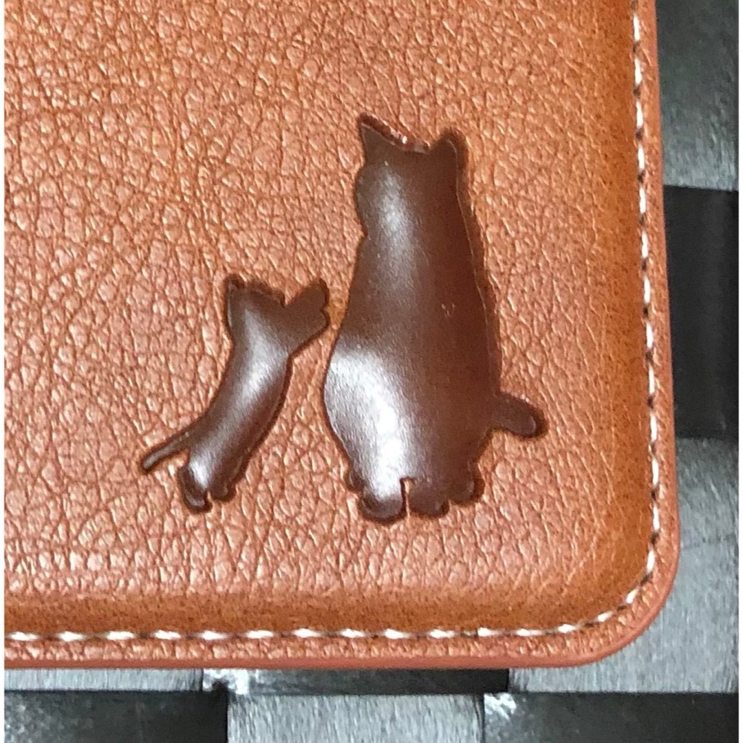 新品　本革　猫　手帳型　iPhone スマホ　スマホケース　iPhoneケース スマホ/家電/カメラのスマホアクセサリー(iPhoneケース)の商品写真