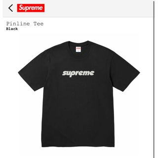 シュプリーム(Supreme)のSupreme Pinline Tee Black Mサイズ Tシャツ(Tシャツ/カットソー(半袖/袖なし))