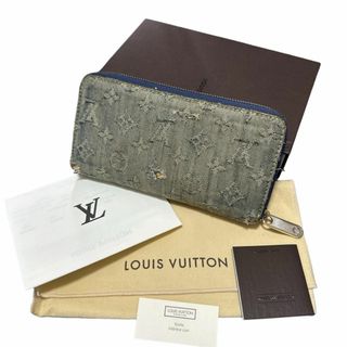 ルイヴィトン(LOUIS VUITTON)の希少 ルイヴィトン モノグラム デニム ジッピー 長財布 ブルー　M95341(長財布)