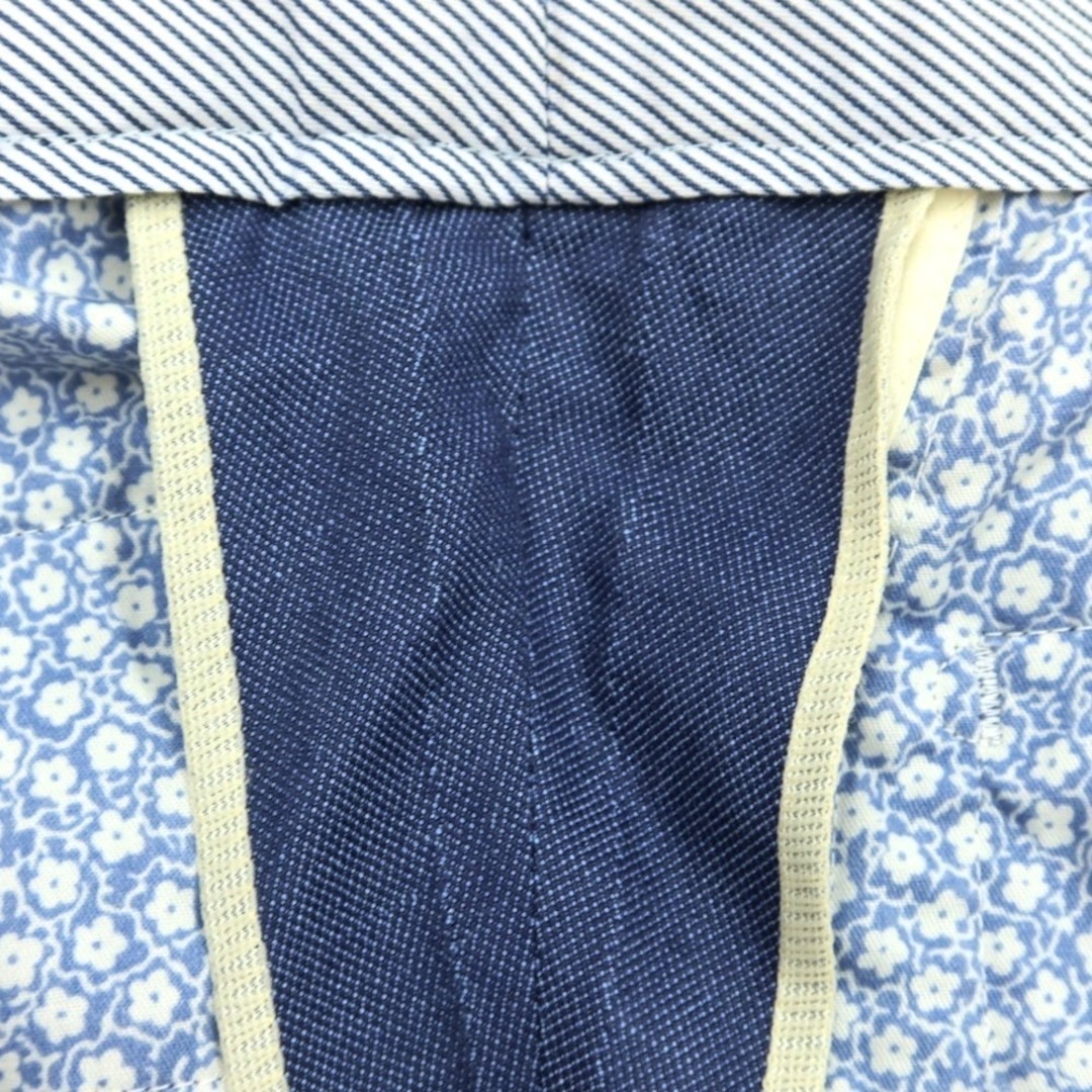 【中古】リネア パンタローニ Linea Pantaloni コットンリネン カジュアルスラックスパンツ ネイビーxブルー【サイズ50】【メンズ】 メンズのパンツ(スラックス)の商品写真