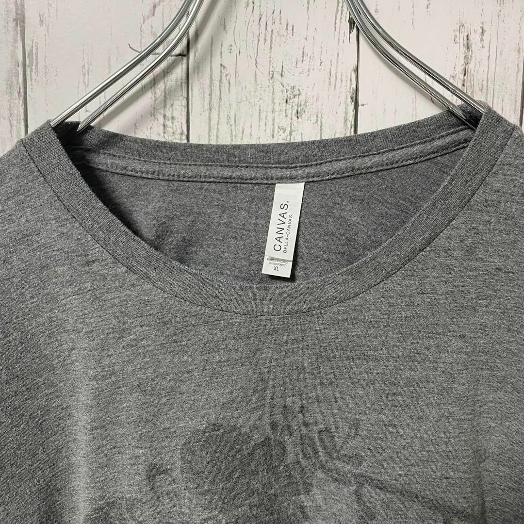 CANVAS アメリカ古着 ビッグプリント花柄Tシャツ ダークグレー メンズ メンズのトップス(Tシャツ/カットソー(半袖/袖なし))の商品写真