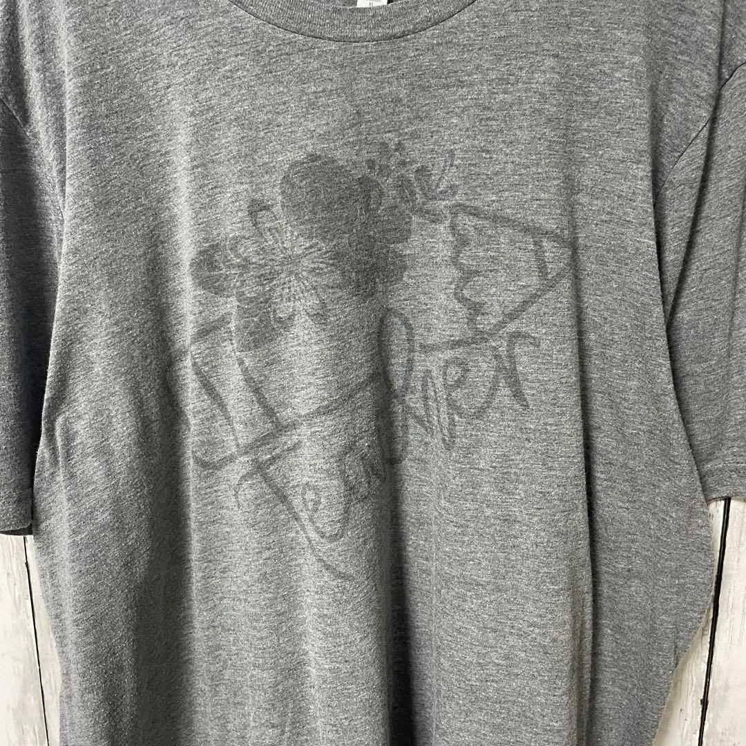 CANVAS アメリカ古着 ビッグプリント花柄Tシャツ ダークグレー メンズ メンズのトップス(Tシャツ/カットソー(半袖/袖なし))の商品写真