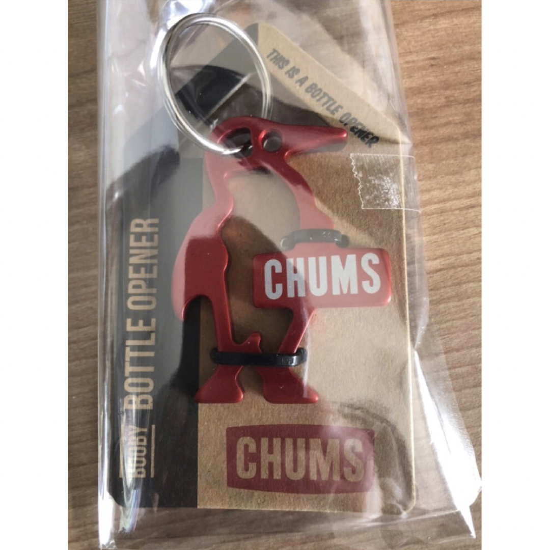 新品　CHUMS Booby チャムス キーホルダー 栓抜き  赤 メンズのファッション小物(キーホルダー)の商品写真