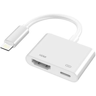 iPhone HDMI ライトニング 変換ケーブル TV大画面  充電しながら(その他)