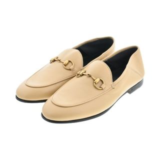 グッチ(Gucci)のGUCCI ビジネス・ドレスシューズ EU35(21.5cm位) ベージュ 【古着】【中古】(ローファー/革靴)