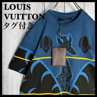 ルイヴィトン(LOUIS VUITTON)の【タグ付き】ルイヴィトン☆総柄入りTシャツ チャップマンブラザーズ キリン(Tシャツ/カットソー(半袖/袖なし))