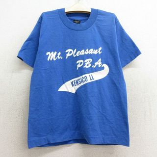 フルーツオブザルーム(FRUIT OF THE LOOM)の古着 フルーツオブザルーム 半袖 ビンテージ Tシャツ キッズ ボーイズ 子供服 90年代 90s マウントプレザント 8 クルーネック USA製 青 ブルー 24apr17(シャツ/カットソー)